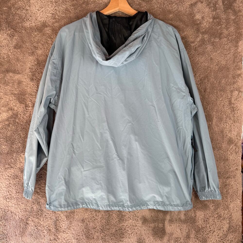 Vintage 90s Y2K Nike Blue Anorak 1/2 Zip Snap Windbreaker Jacket Swoosh S 4-6 - Picture 3 of 12